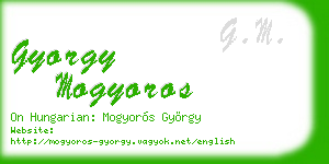 gyorgy mogyoros business card